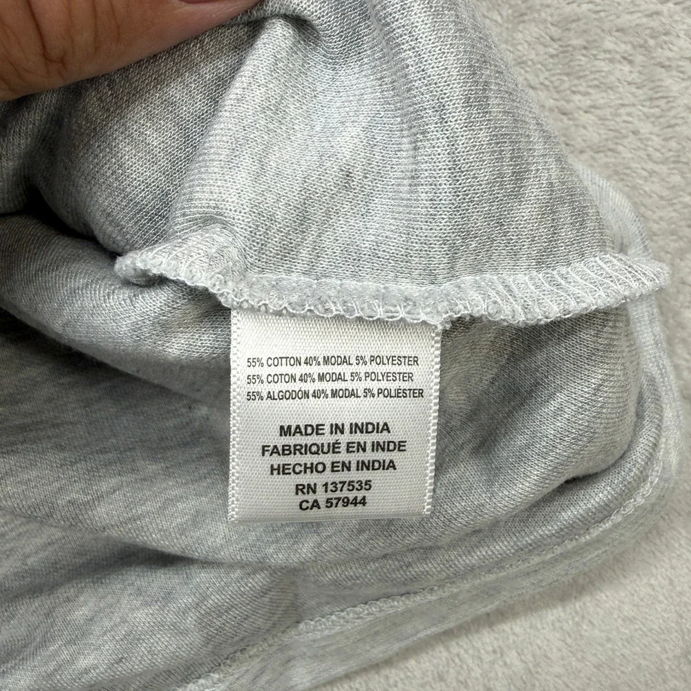 Mizzen+Main Quarter Zip Pullover Mens XL Grey Heathered Mock Neck Stretch Light